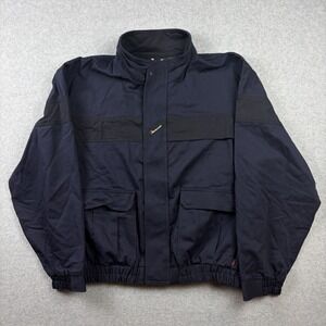 Workrite Flame Resistant FR Jacket Mens 2XL Blue Full Zip Work Coat 12.4 ATPV